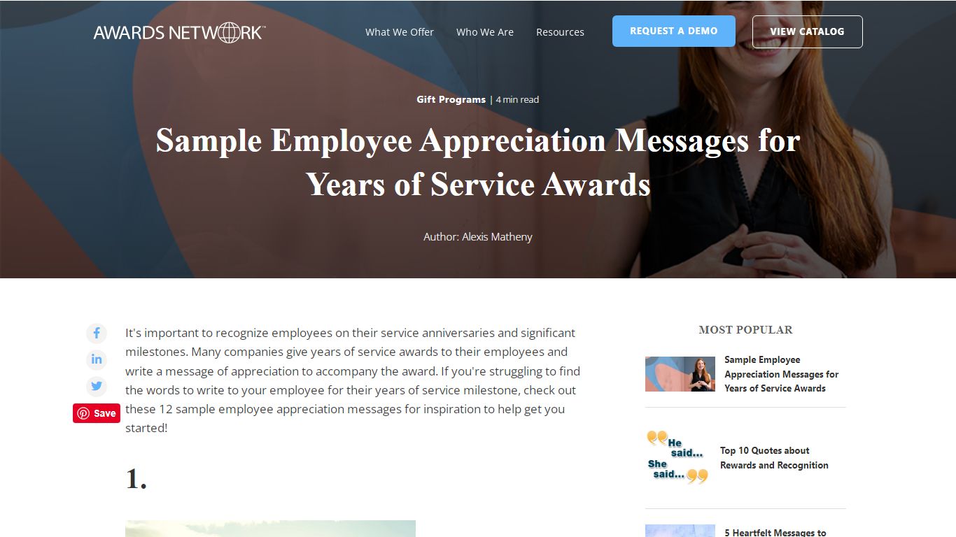 Sample Employee Appreciation Messages for Years of Service Awards